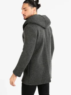 Ange Wear Cappotto misto lana da uomo con cappuccio