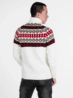 Ange Wear Maglione dolcevita natalizio da uomo