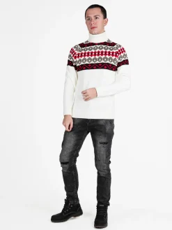 Ange Wear Maglione dolcevita natalizio da uomo