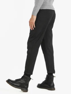 Ange Wear Pantaloni casul da uomo con coulisse e risvolto