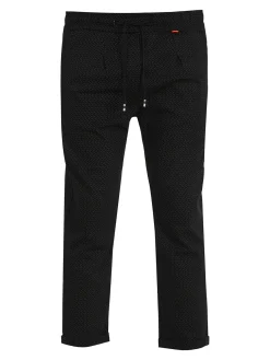 Ange Wear Pantaloni casul da uomo con coulisse e risvolto