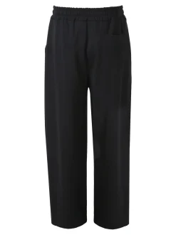 Ange Wear Pantaloni da uomo oversize a gamba larga con coulisse - nero
