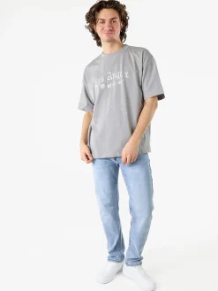 Ange Wear T-shirt da uomo in cotone con stampe metallizzate - grigio