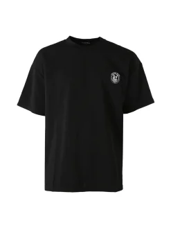 Ange Wear T-shirt girocollo da uomo a nido d'ape - nero