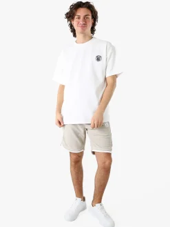 Ange Wear T-shirt girocollo da uomo a nido d'ape - bianco