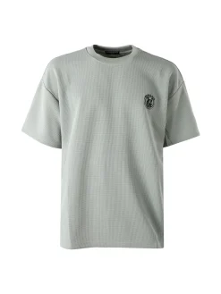 Ange Wear T-shirt girocollo da uomo a nido d'ape - acqua marina