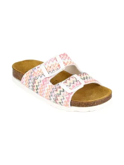 A Piedi Liberi Ciabatte da ragazza multicolore con fibbie