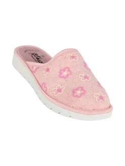 A Piedi Liberi Pantofole donna in feltro con fiori