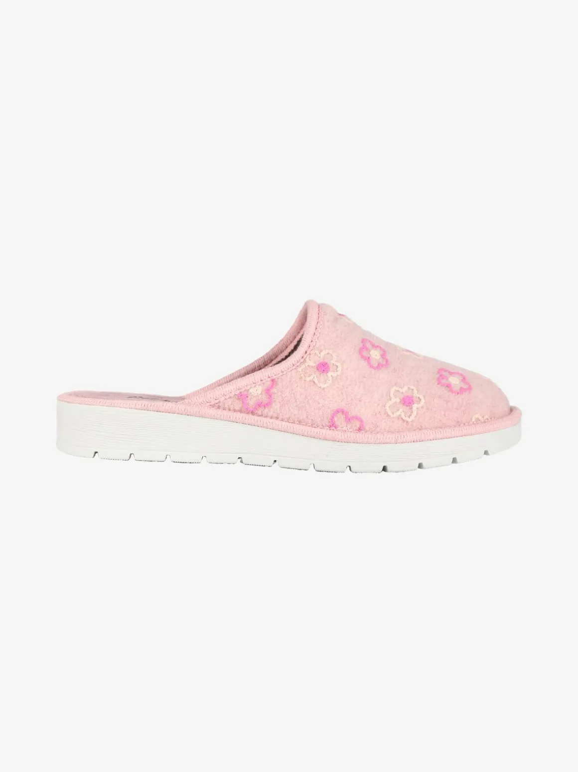 A Piedi Liberi Pantofole donna in feltro con fiori