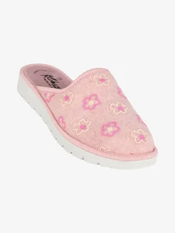 A Piedi Liberi Pantofole donna in feltro con fiori