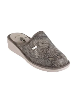 A Piedi Liberi Pantofole donna in feltro con zeppa - blu scuro