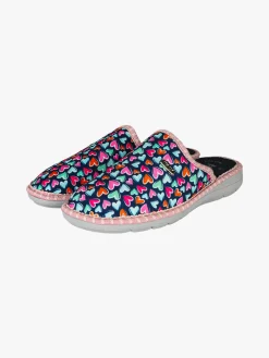 A Piedi Liberi Pantofole donna invernali stampa cuori - multicolore