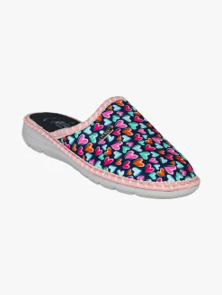 A Piedi Liberi Pantofole donna invernali stampa cuori - multicolore