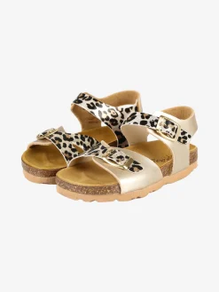 A Piedi Liberi Sandali da bambina con fantasia animalier e cinturino alla caviglia