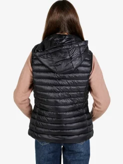 Arix & Fashion Gilet donna imbottito con cappuccio - nero