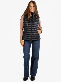 Arix & Fashion Gilet donna imbottito con cappuccio - nero