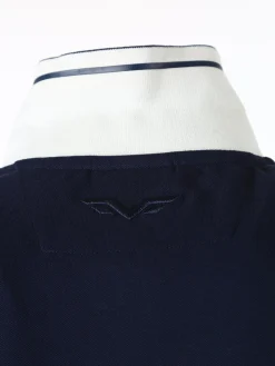 Armata Di Mare Polo da uomo a maniche corte in cotone con stampe - blu scuro