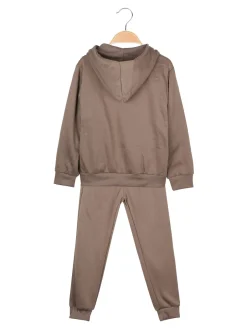 Armata Militare Completo 3 pezzi da ragazzo con cappuccio e zip - marrone