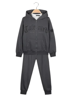 Armata Militare Completo 3 pezzi da bambino con cappuccio e zip - marrone