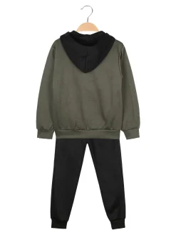 Armata Militare Completo 3 pezzi da bambino con cappuccio e zip - militare
