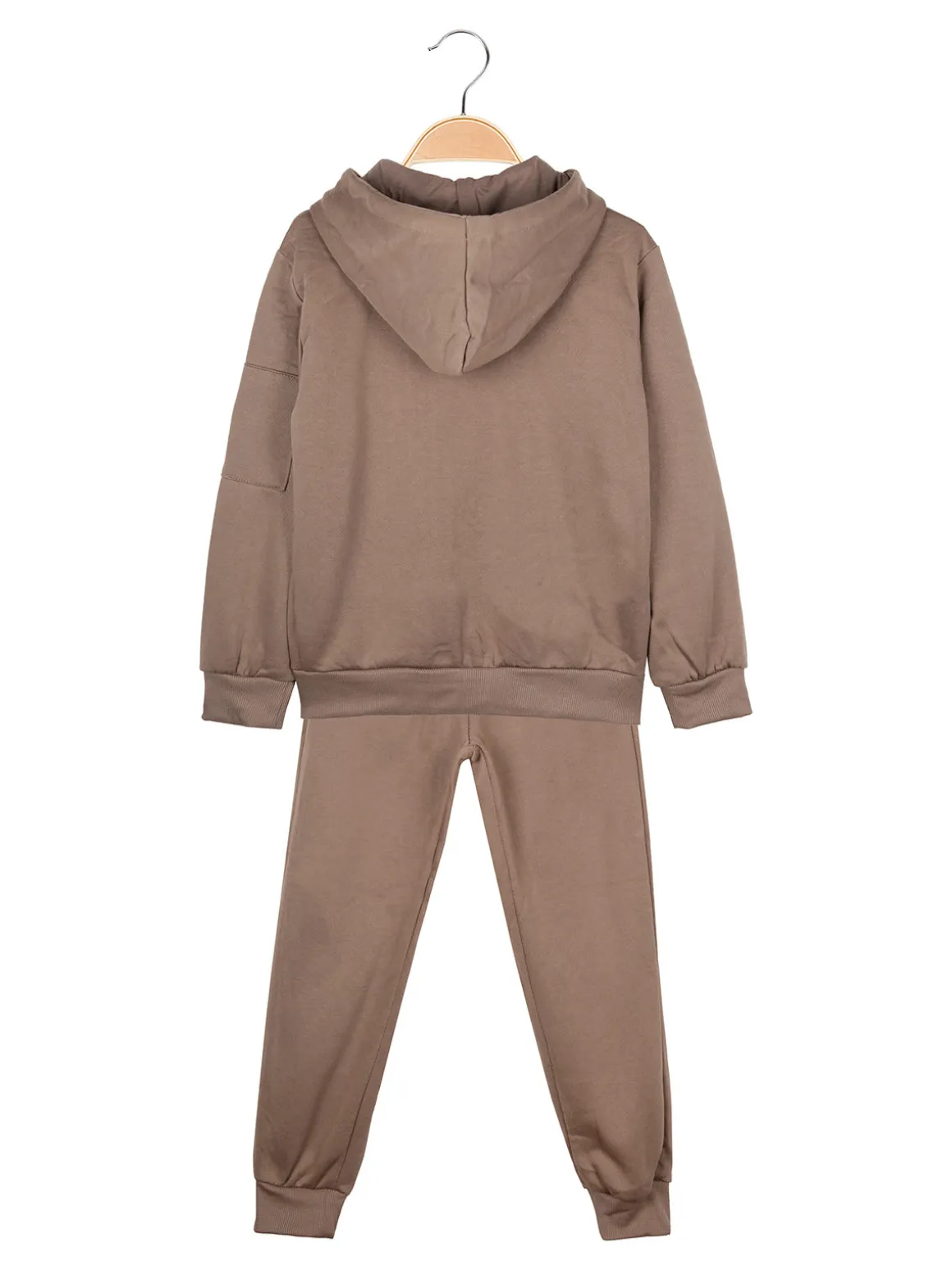 Armata Militare Completo 3 pezzi da bambino con cappuccio e zip - marrone