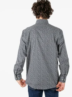 Ascot Sport Camicia da uomo con stampe in cotone elasticizzato - multicolore