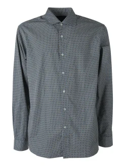 Ascot Sport Camicia da uomo in cotone a maniche lunghe con stampe - multicolore