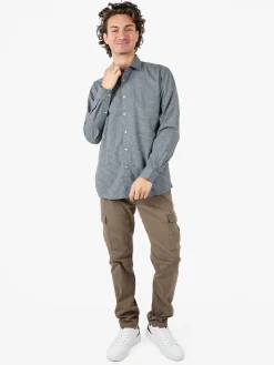 Ascot Sport Camicia da uomo in cotone a maniche lunghe con stampe - multicolore