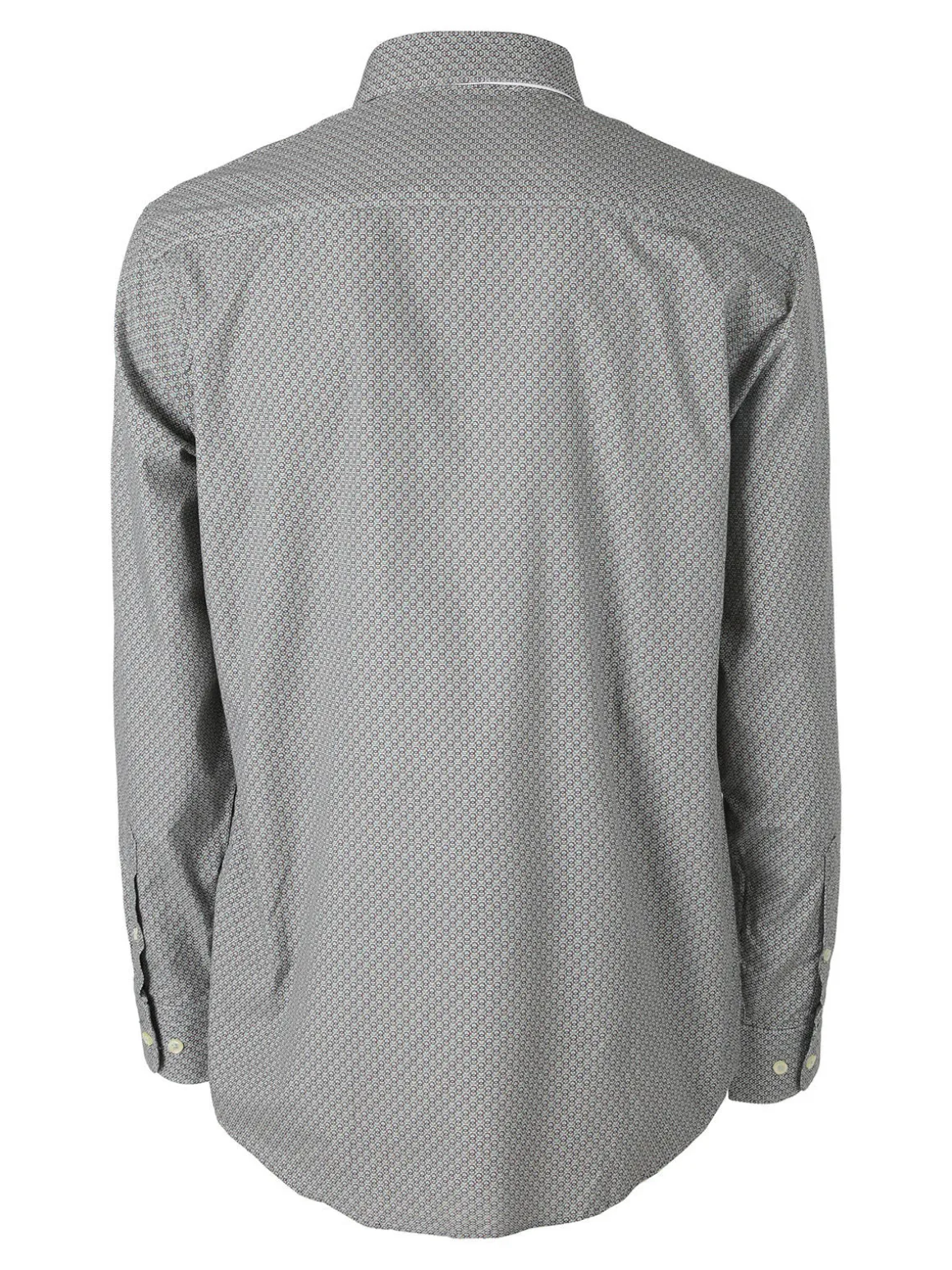 Ascot Sport Camicia da uomo in cotone a maniche lunghe con stampe - grigio