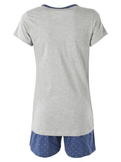 A Sette Pigiama corto da donna in cotone - grigio