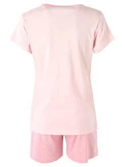 A Sette Pigiama corto da donna in cotone - rosa
