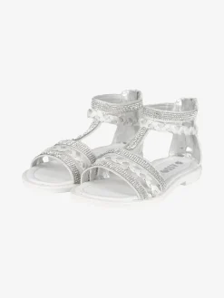 Asso Sandali intrecciati da ragazza con strass