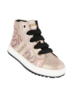 Asso Sneakers alte da bambina con cuori