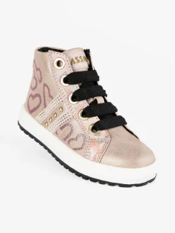 Asso Sneakers alte da bambina con cuori