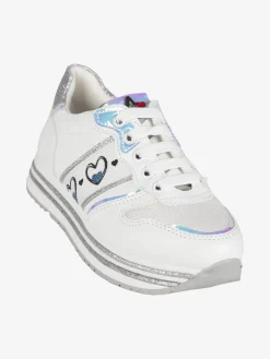 Asso Sneakers da bambina con platform e glitter