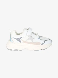 Asso Sneakers da ragazza con cinturino a strappo - bianco
