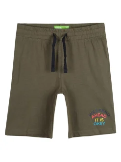 Athl Dpt Bermuda in cotone con scritte