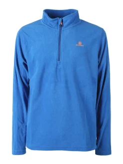 Athl Dpt Felpa da uomo mezza zip in micropile - blu