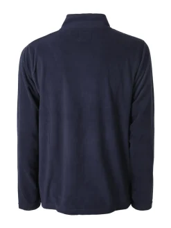 Athl Dpt Felpa da uomo mezza zip in micropile - blu scuro