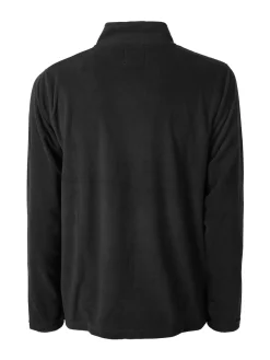 Athl Dpt Felpa da uomo mezza zip in micropile - nero