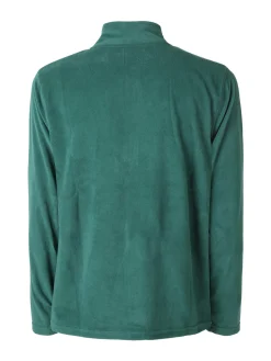 Athl Dpt Felpa da uomo mezza zip in micropile - verde