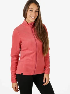 Athl Dpt Felpa donna full zip in micropile - corallo