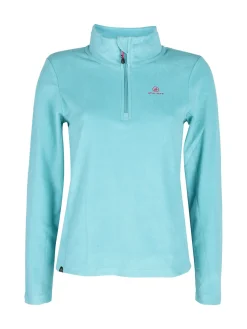 Athl Dpt Felpa donna in micropile mezza zip