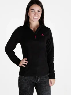 Athl Dpt Felpa donna in micropile mezza zip