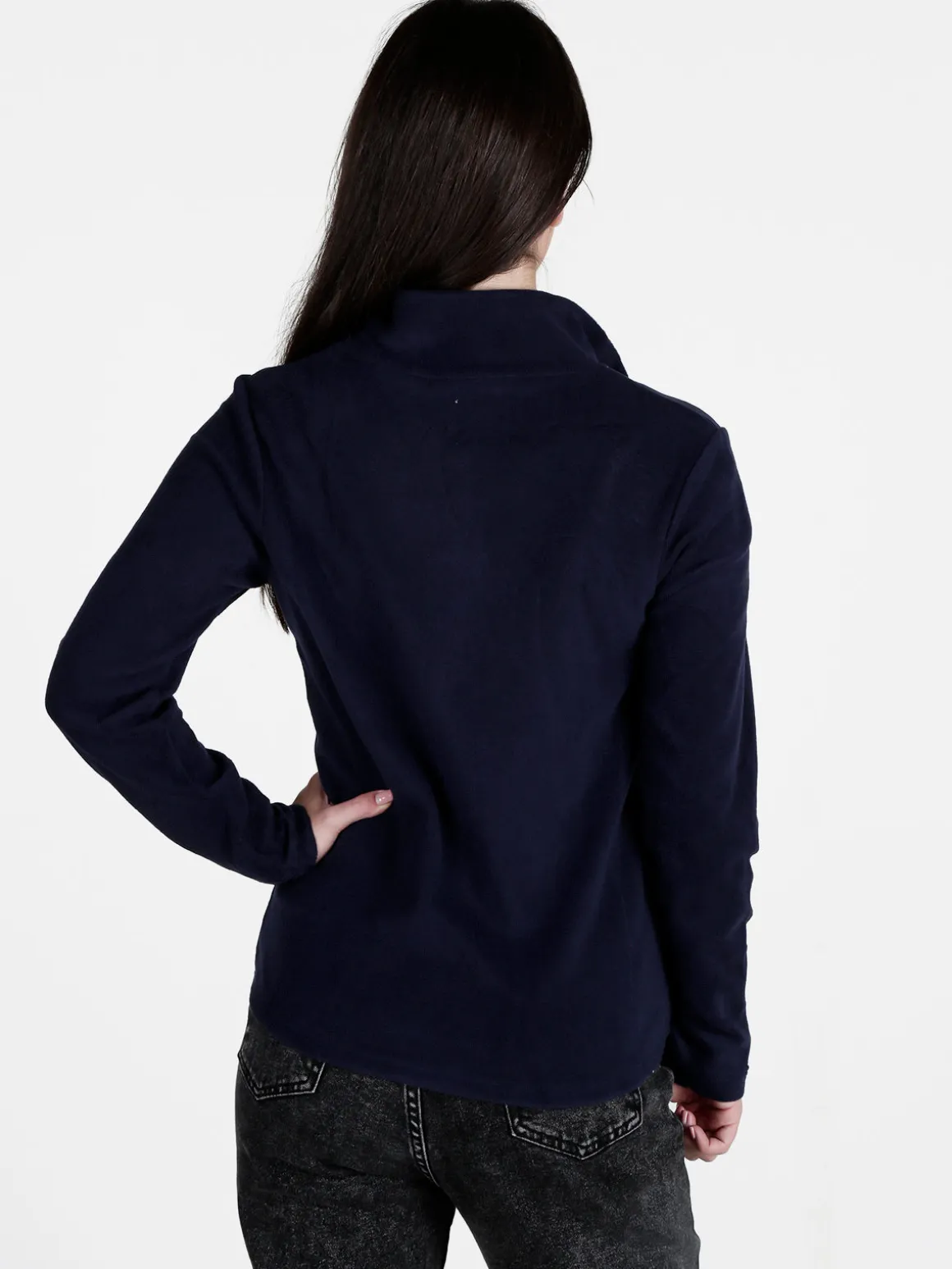 Athl Dpt Felpa donna in micropile mezza zip
