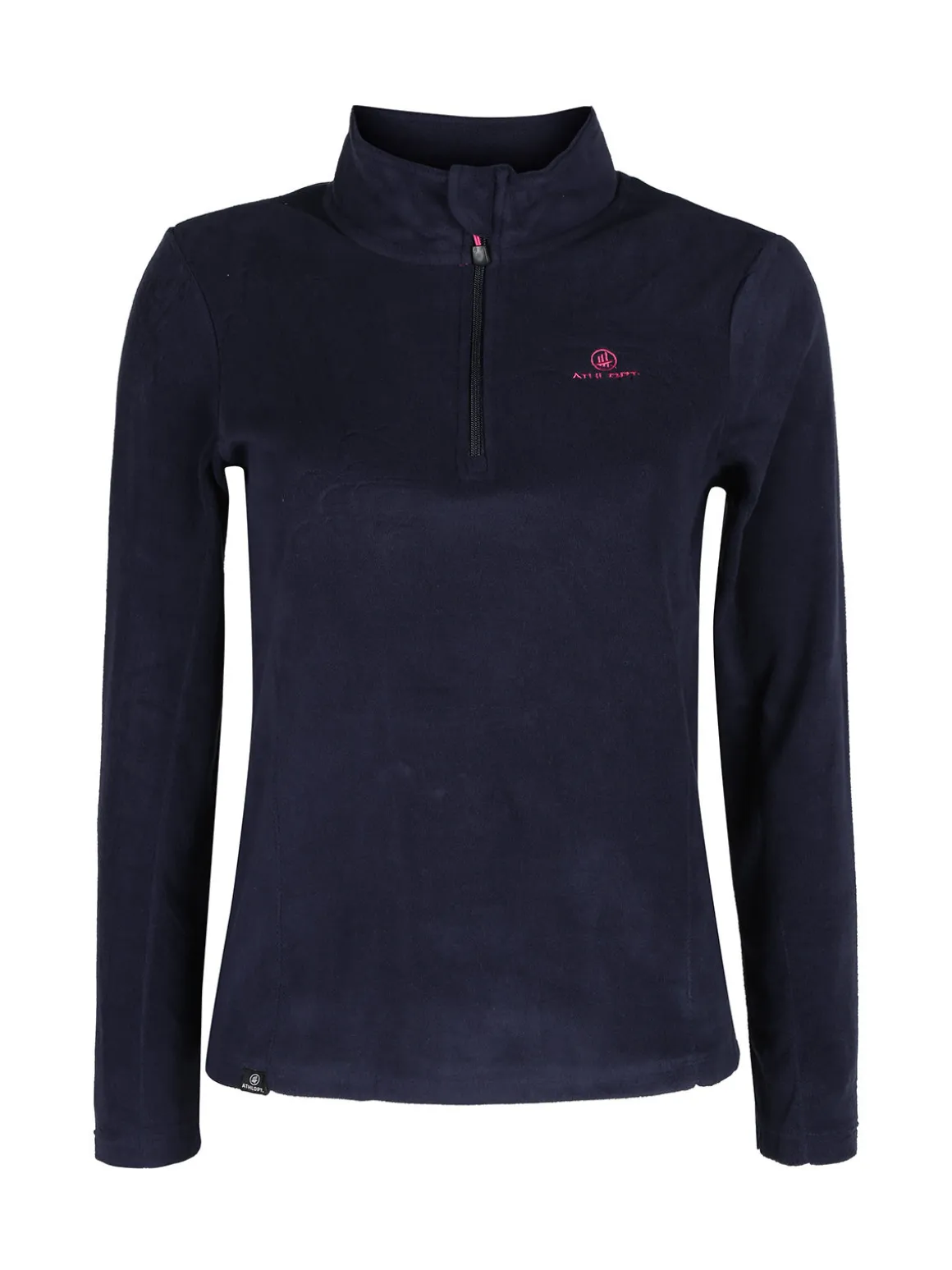 Athl Dpt Felpa donna in micropile mezza zip