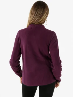 Athl Dpt Felpa donna mezza zip in micropile - viola