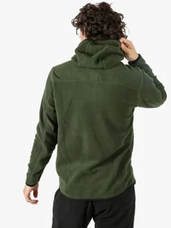Athl Dpt Felpa uomo con cappuccio e zip in micropile - militare