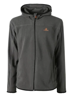 Athl Dpt Felpa uomo con cappuccio e zip in micropile - antracite