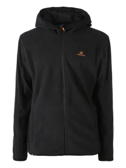 Athl Dpt Felpa uomo con cappuccio e zip in micropile - nero